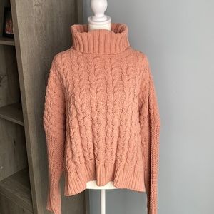 NWT POL brand Cornflower Chunky knit sweater. Size L.